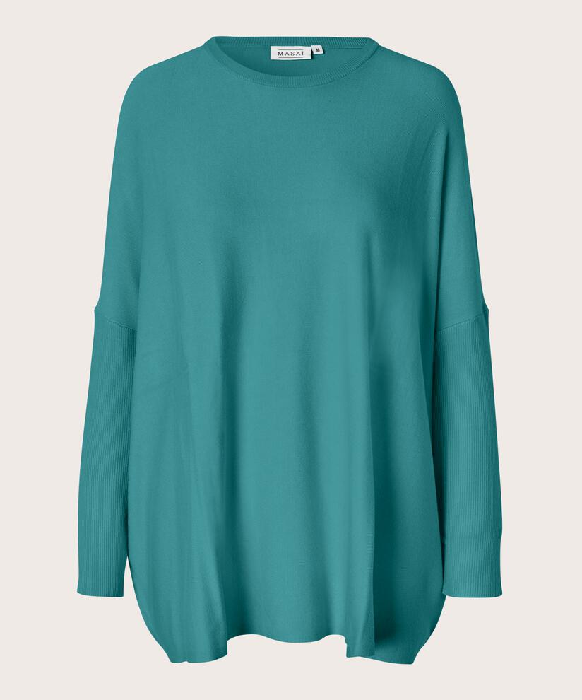 Oversize-pullover Mit Schmalen Ärmeln, Teal