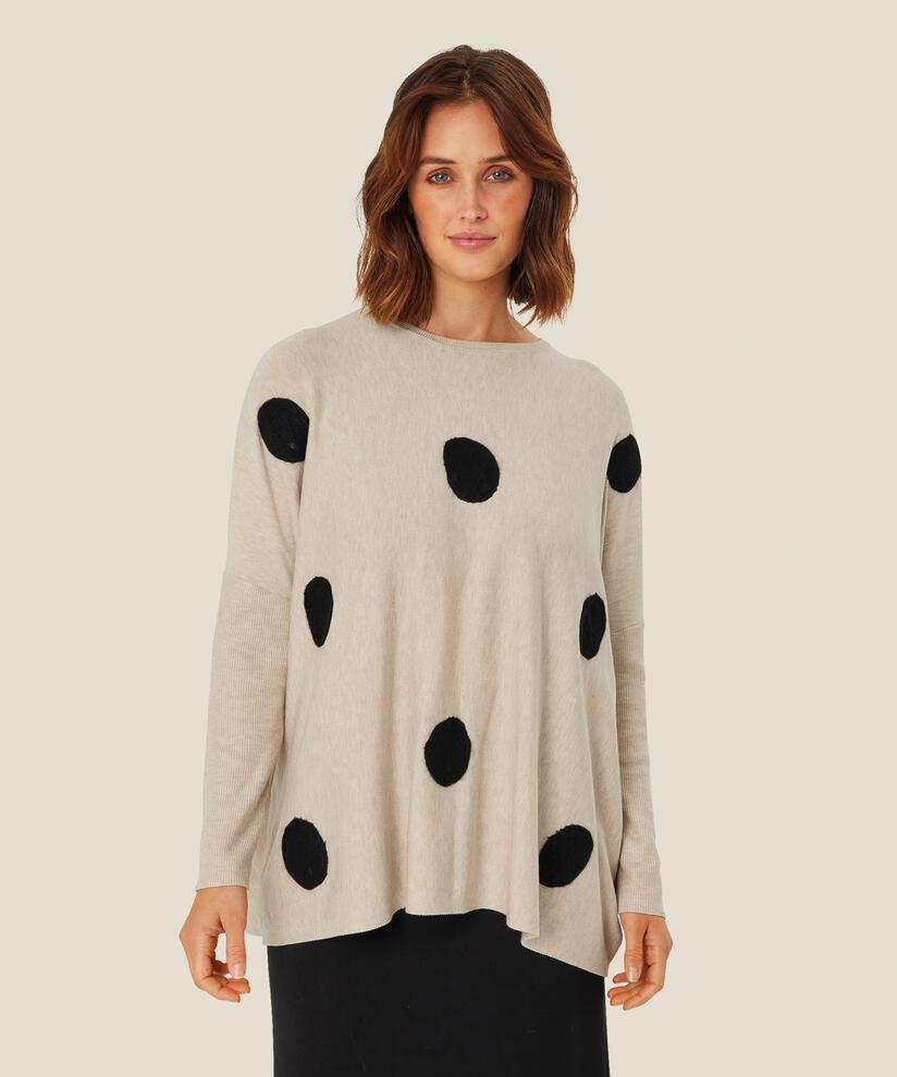 Oversize-pullover Mit Schmalen Ärmeln, L beige mel