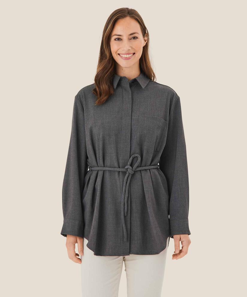 Hemdjacke mit Krawatten, D. Grey mel.