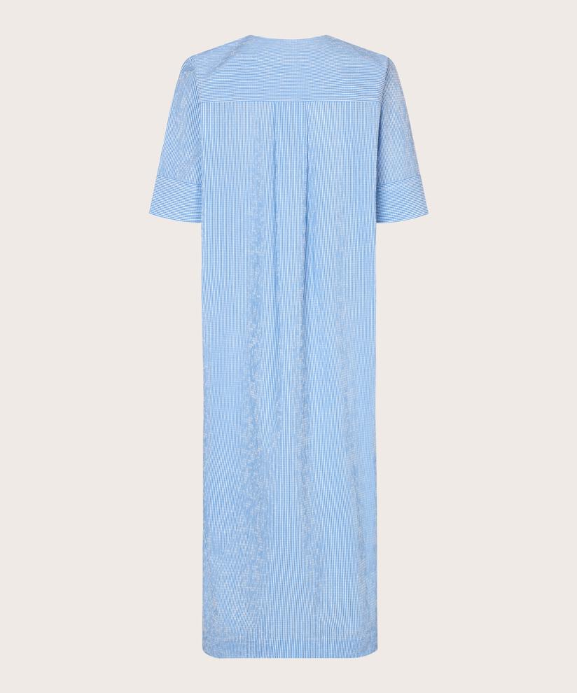 Gestreiftes Baumwollkleid mit Schlitz im Nacken, Marina
