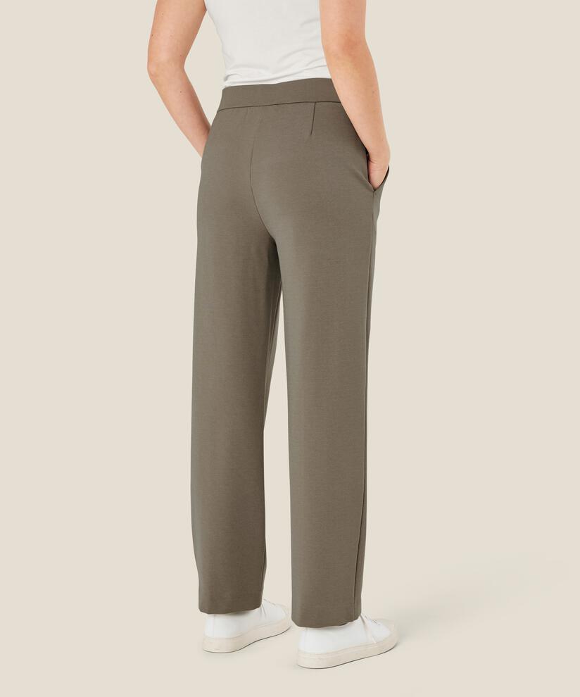 Jerseyhose Mit Aufgenähten Bügelfalten, Mink melange