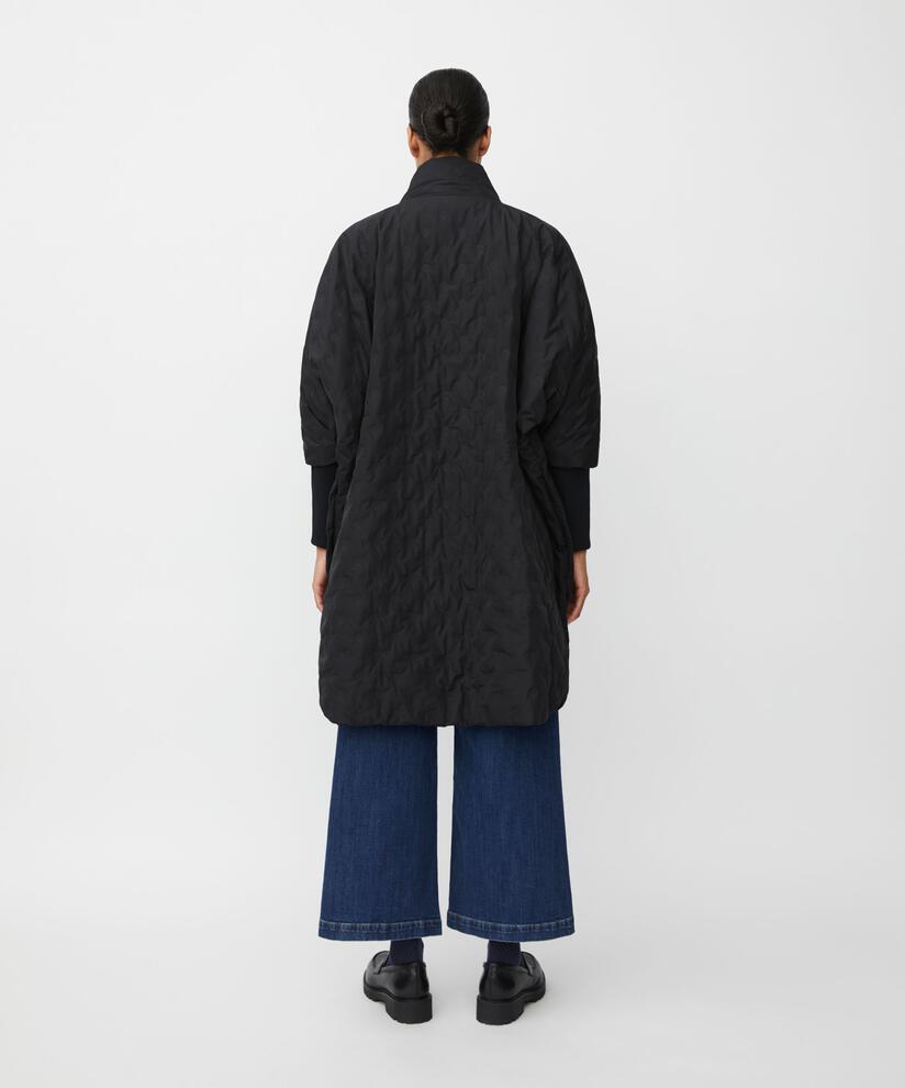 Übergangsmantel mit Knopfverschluss, Black