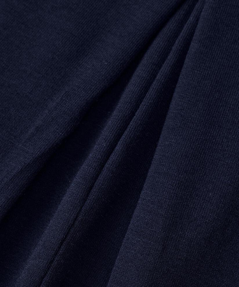 Jersey-tunika Mit Rundhals Und Eingrifftaschen, Navy