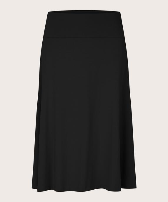 klassischer Jerseyrock mit Stretch, Black