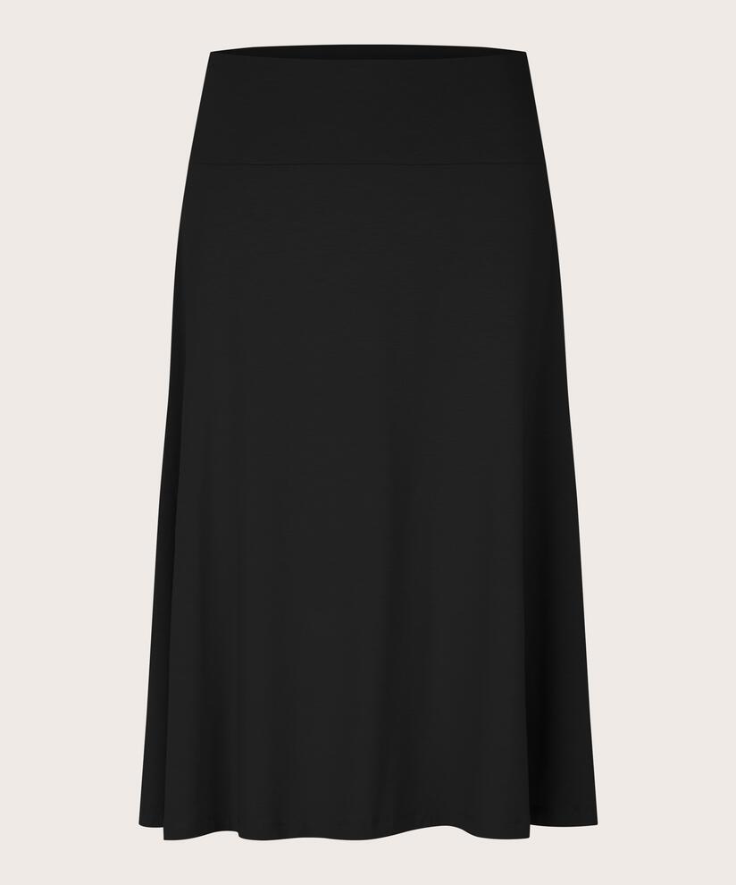 klassischer Jerseyrock mit Stretch, Black