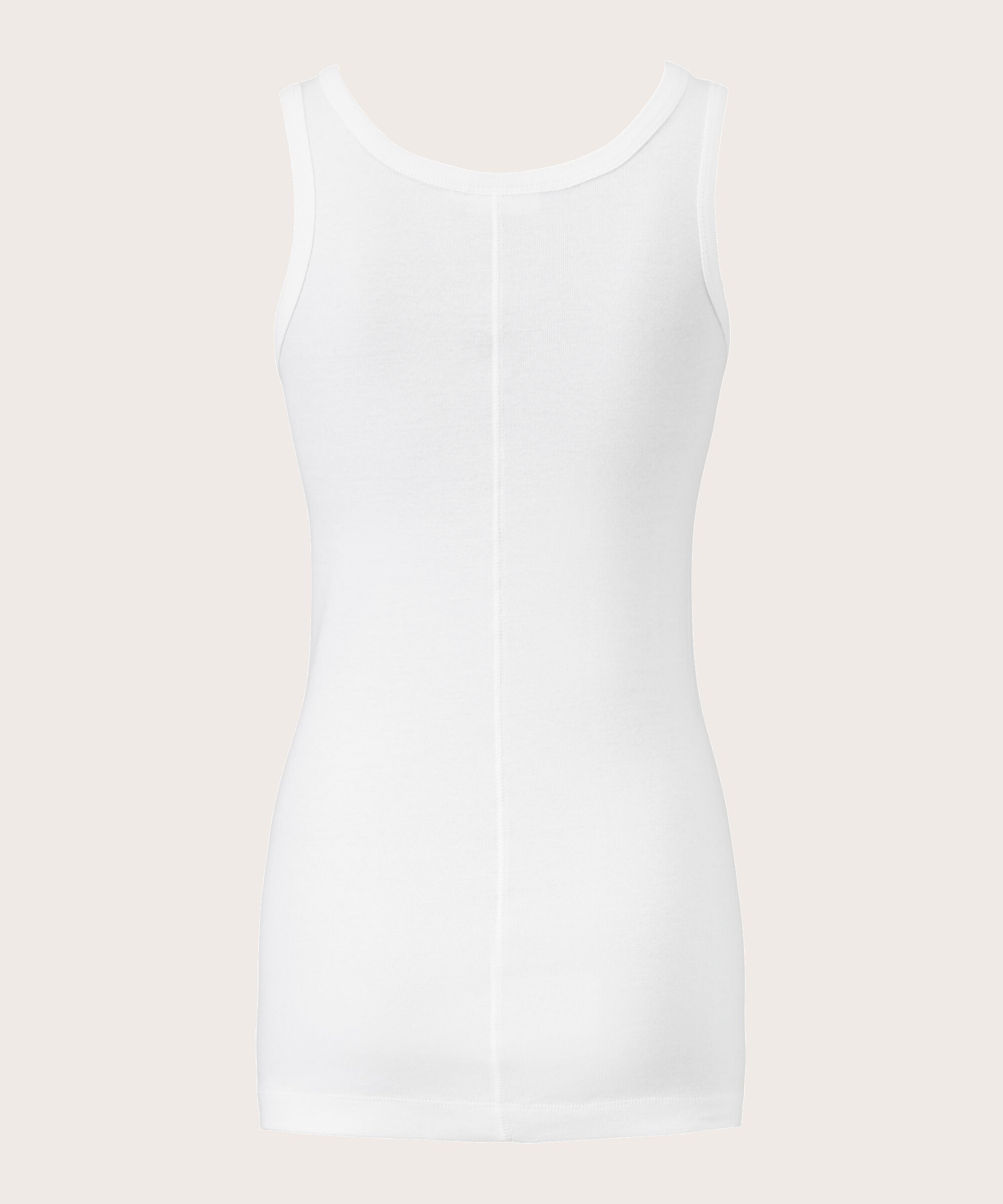 Eng anliegendes Tanktop aus Jersey, White