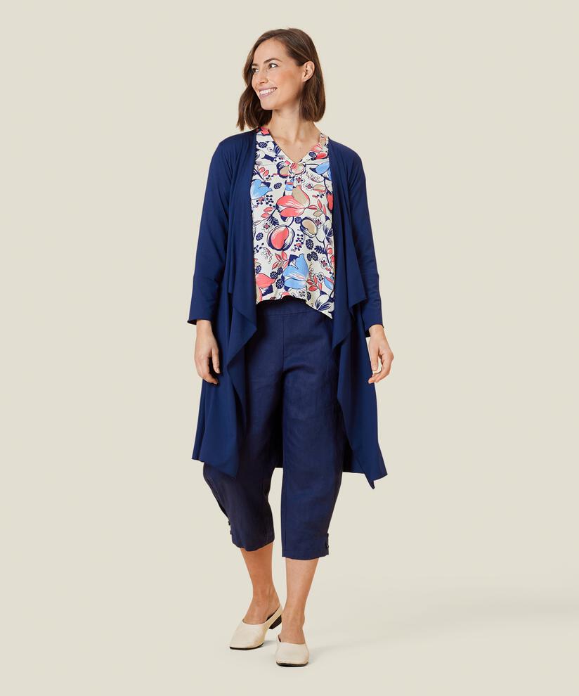 IBONE JERSEY CARDIGAN, Medieval blue, hi-res