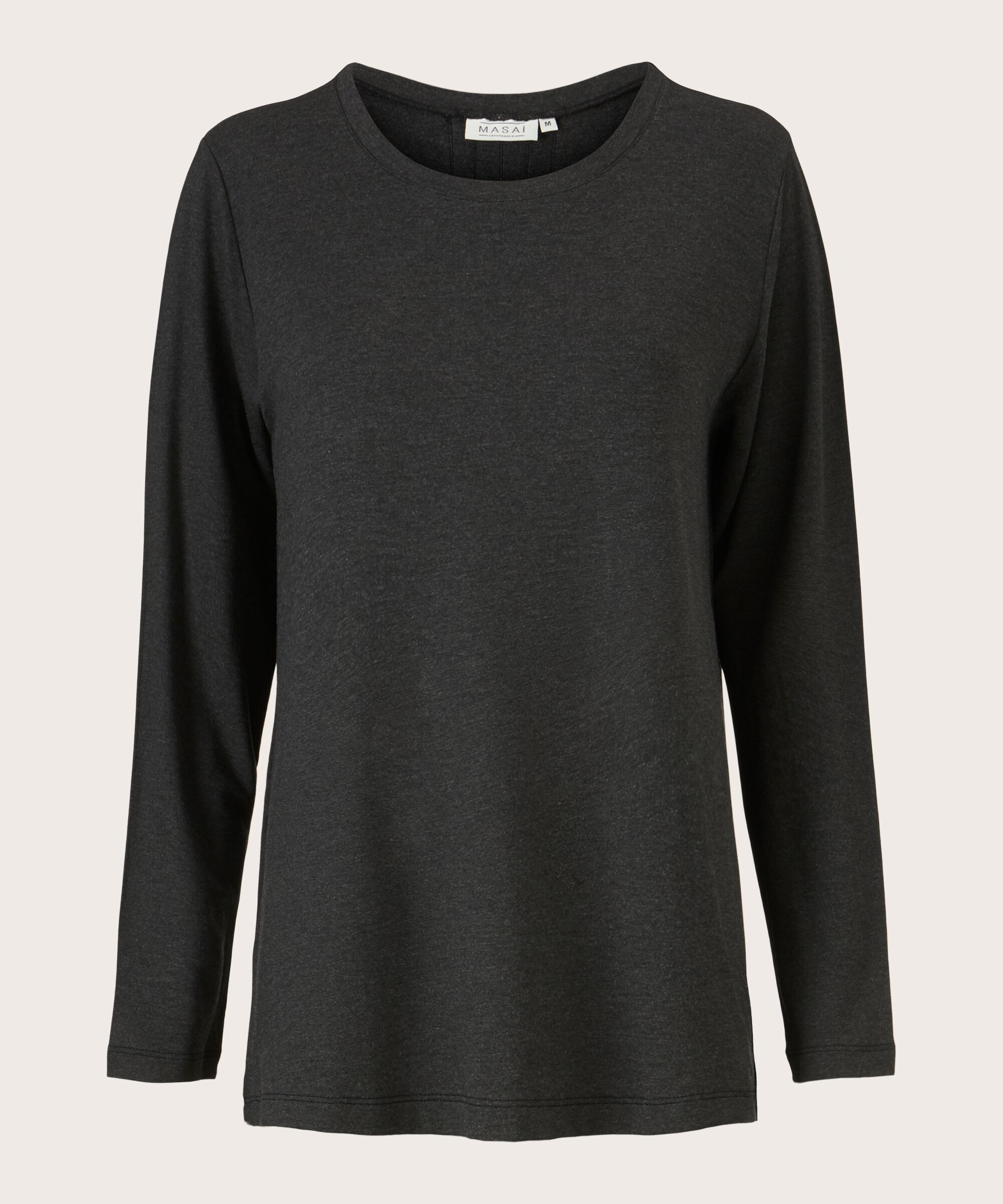 Jersey-Top mit Falten auf der Rückseite, D. Grey mel.