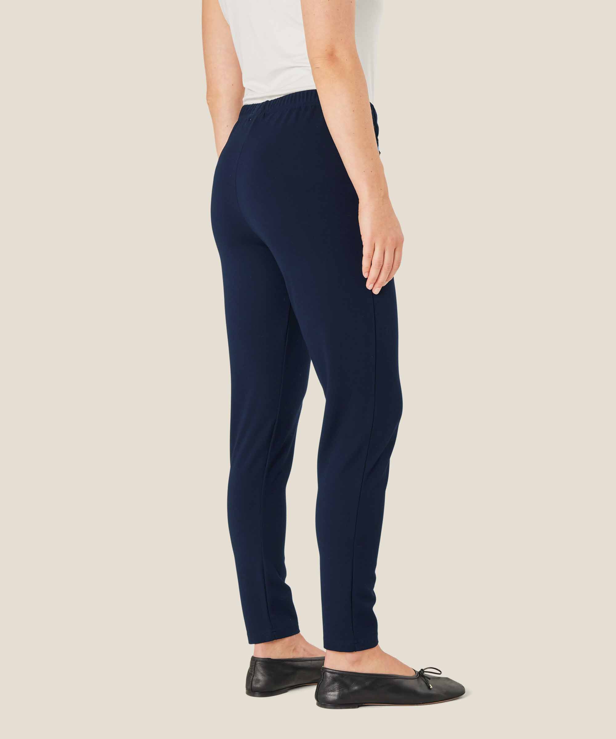 Knöchellange Hose aus Jersey, Navy