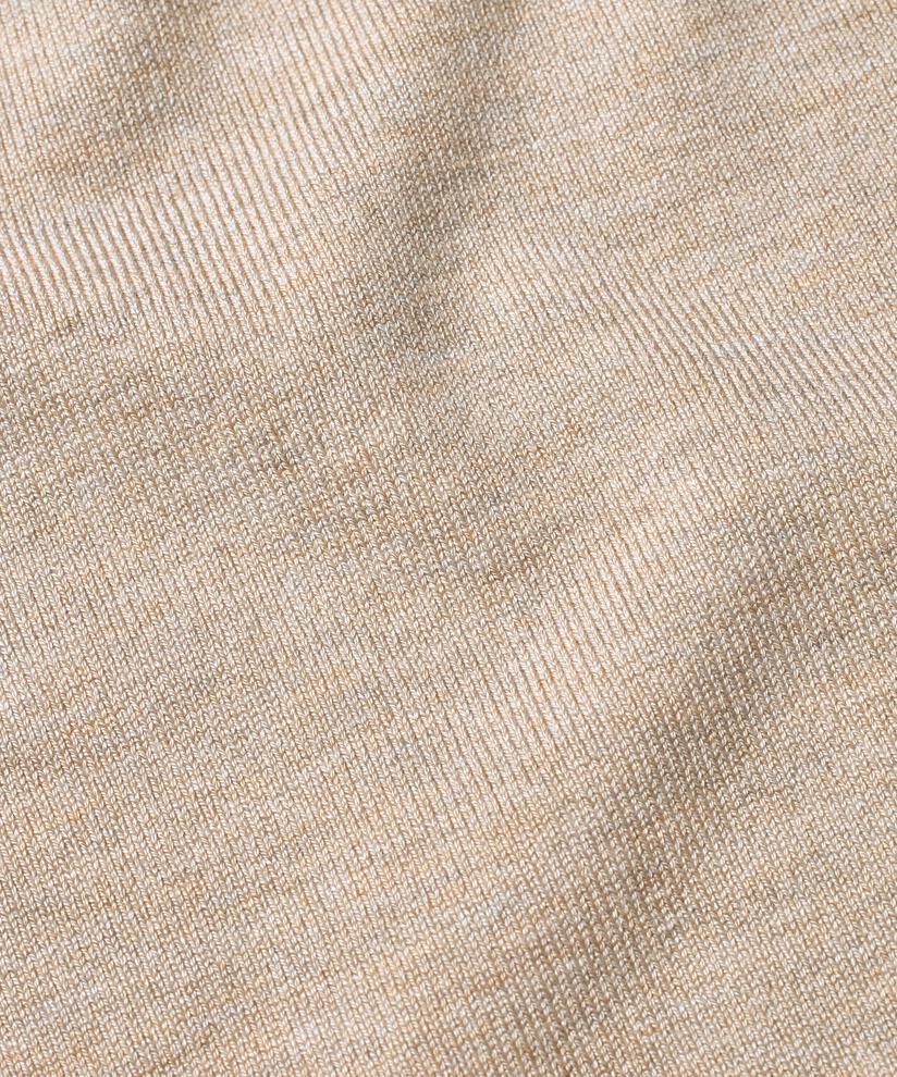 Feinstrickhose mit Kontraststreifen, L beige mel