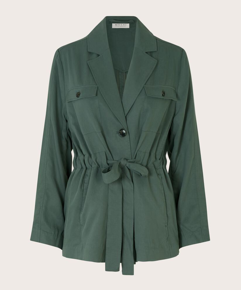 Jacke mit Taschen und Bindebändern in der Taille, Balsam Green