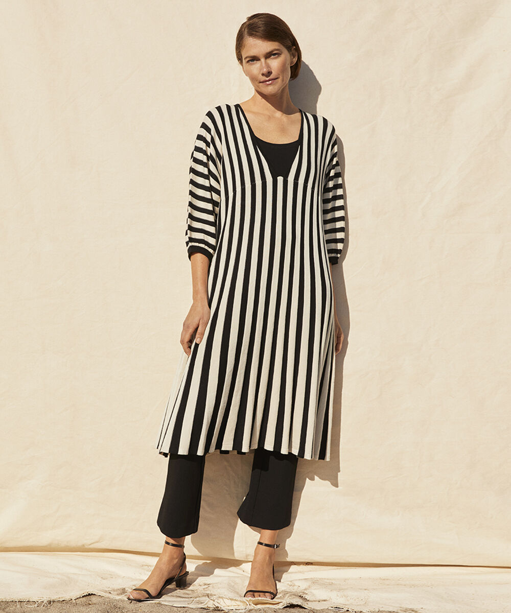 NAVANA KLEID, Black/Whc