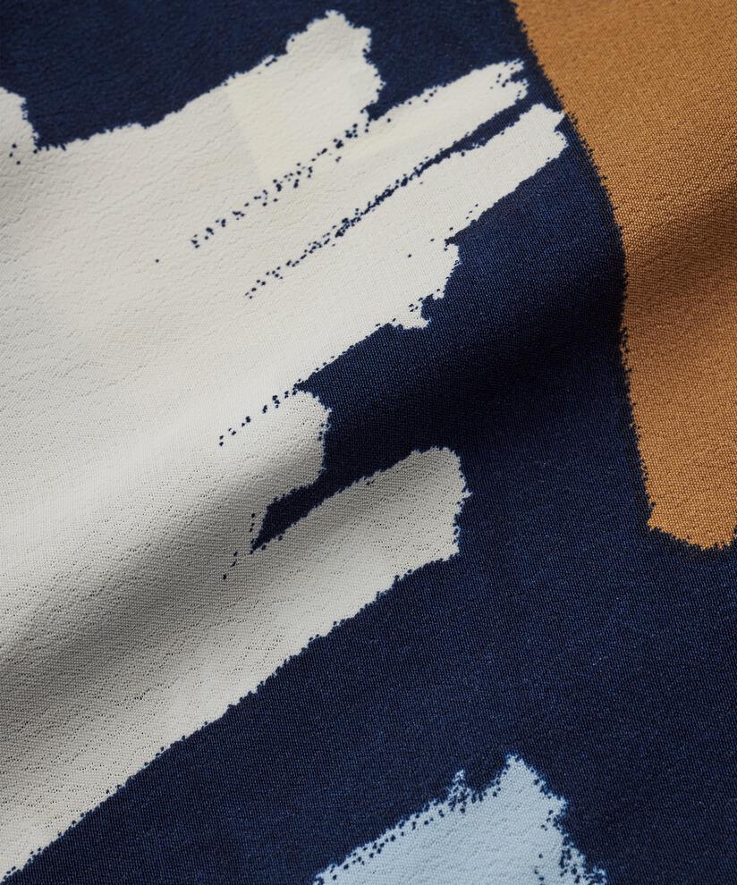 Viskosebluse Mit Rundhalsausschnitt, Maritime Blue