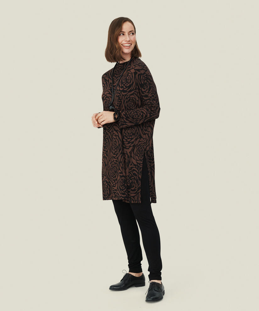 GRETHA JERSEY TUNIKA, Chestnut