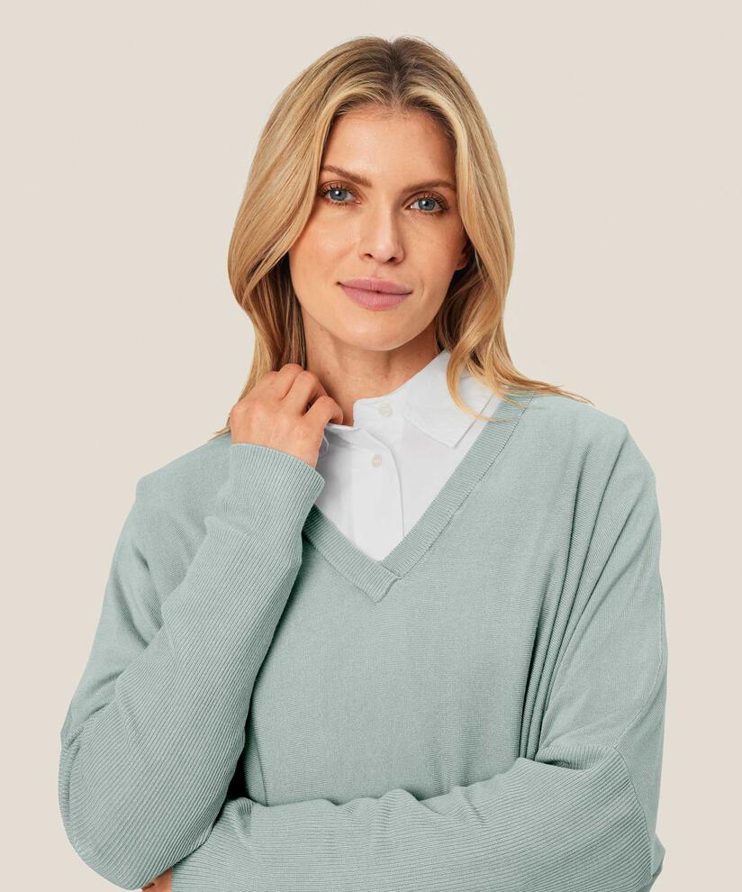 Strickpullover Mit V-ausschnitt Und Schmalen Ärmeln, Ether
