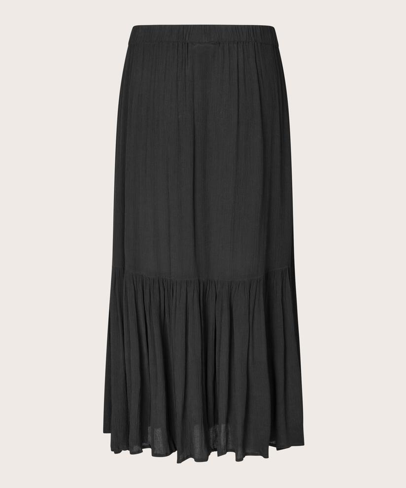 Viskoserock mit elastischem Bund, Black