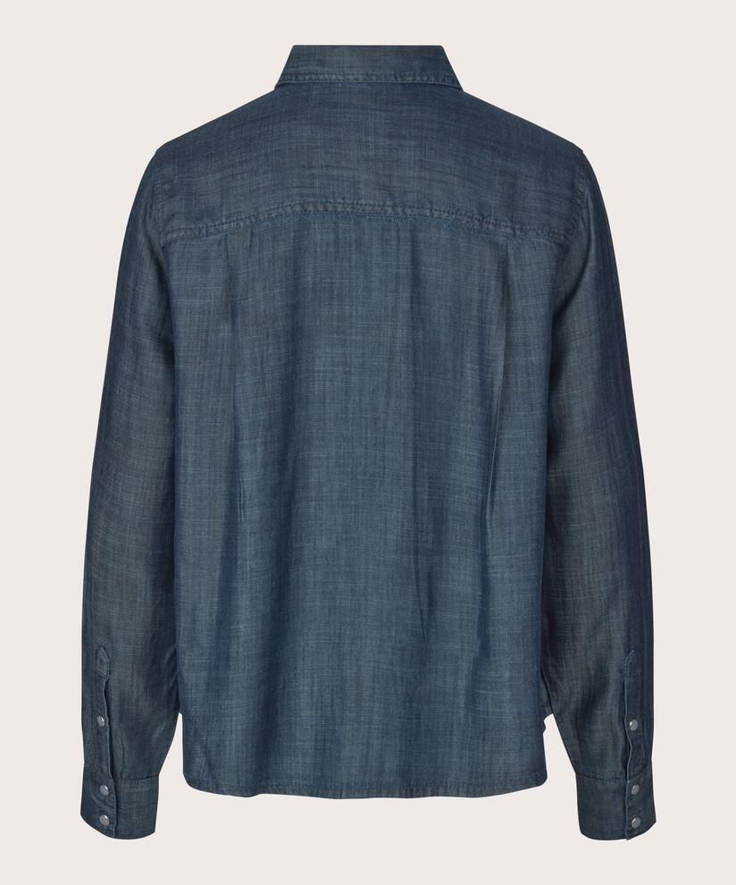 Idala Hemdbluse, Blue Denim, hi-res