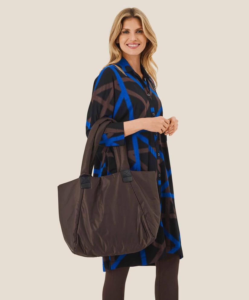 Nylontasche mit Druckknopf, Coffee Bean