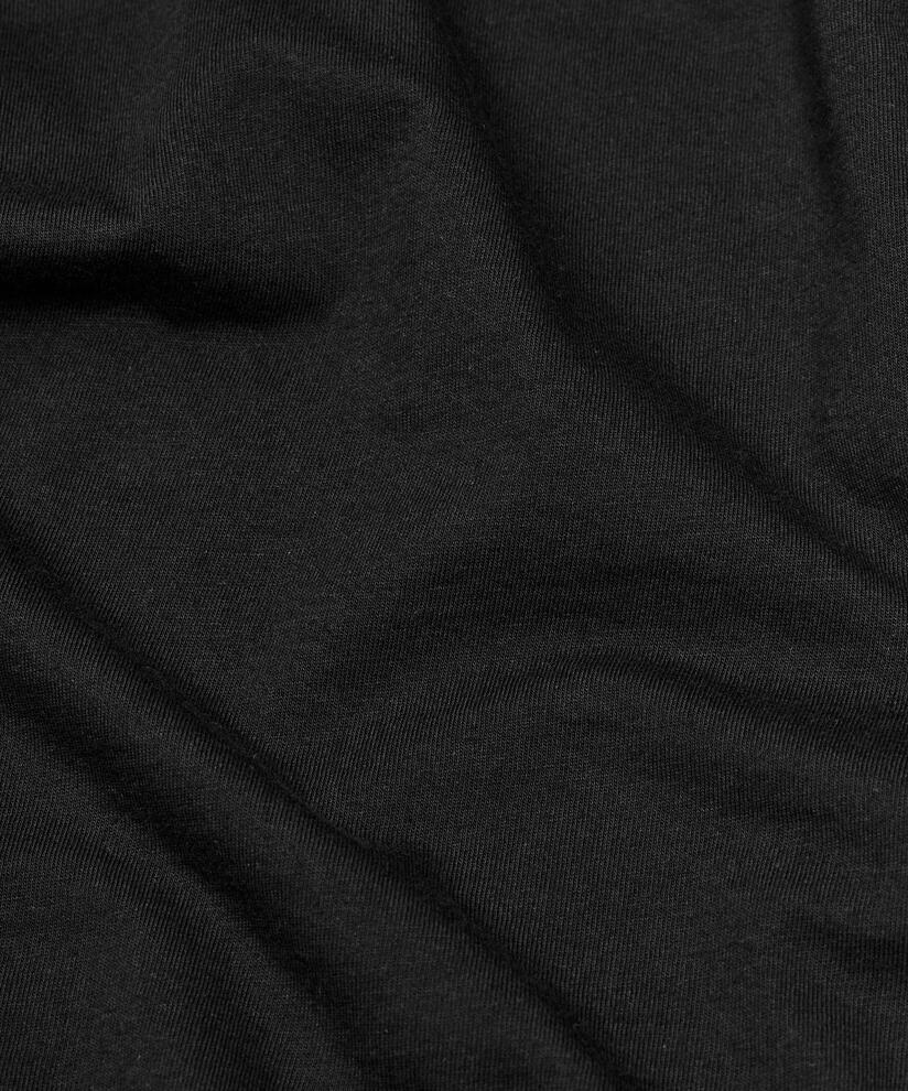 T-Shirt mit V-Ausschnitt und 1/2 Ärmeln, Black