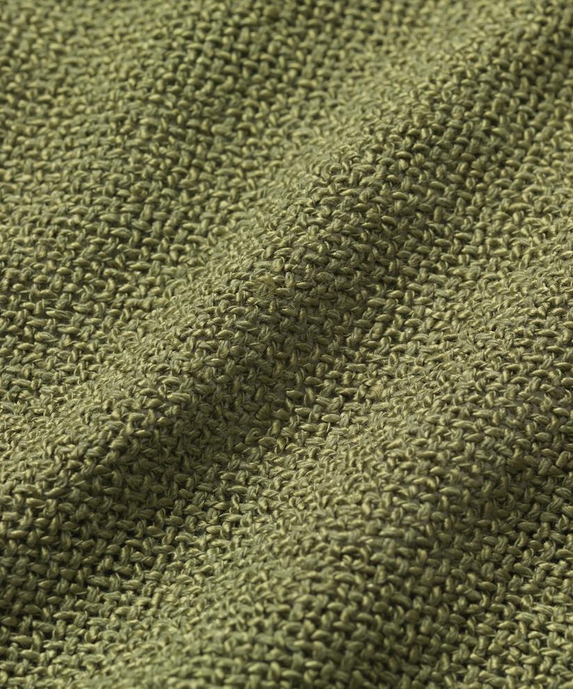 Kleid mit Bouclé-Oberteil und Viskose-Rock, Loden Green