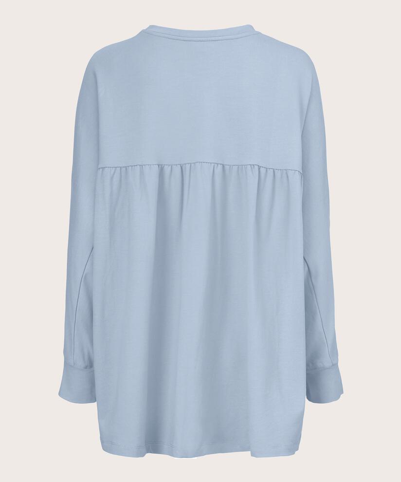 Weiches Jersey-Top mit Fledermausärmeln, Blue Fog