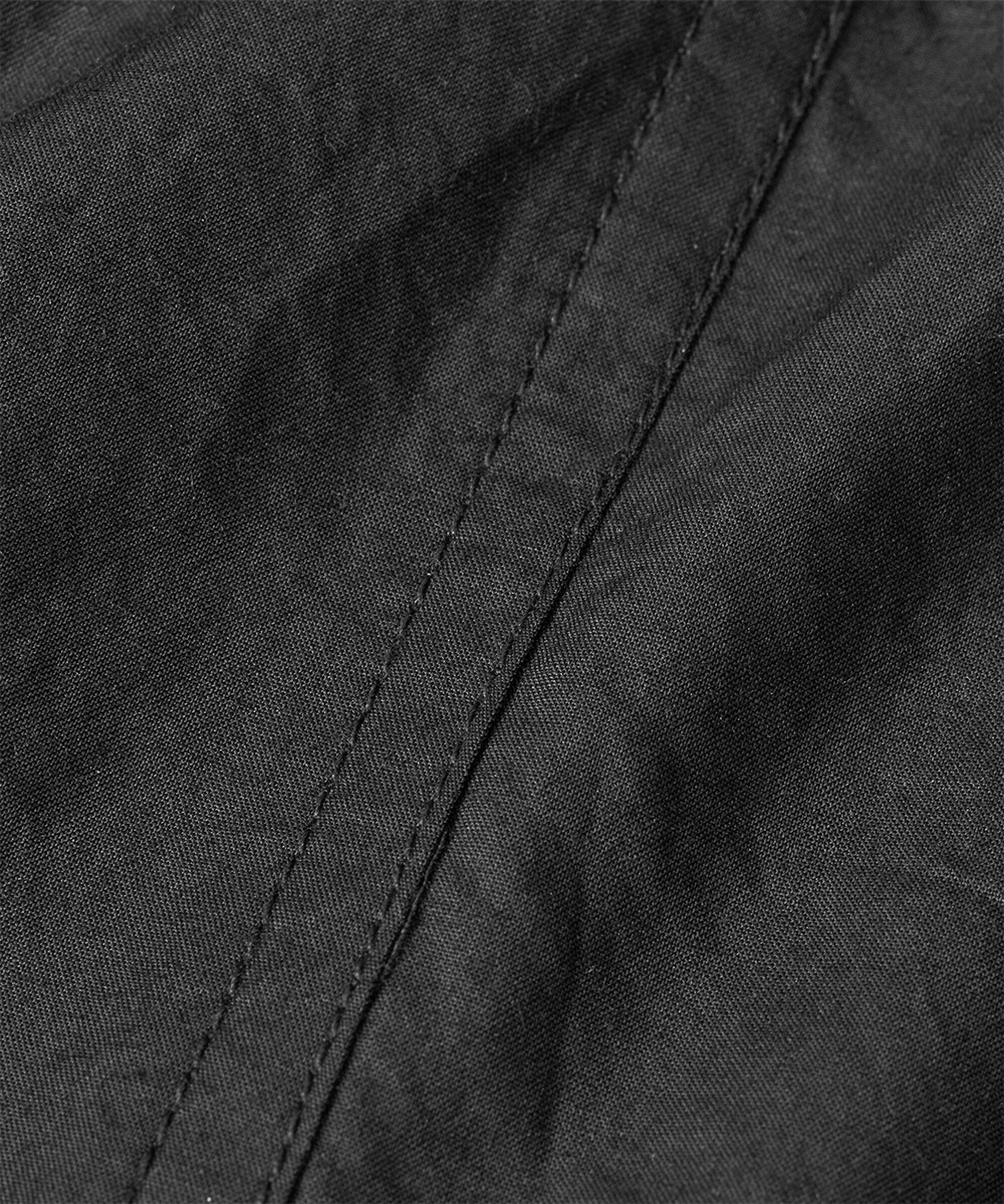 Baumwollhose mit weitem Bein und elastischem Bund, Black