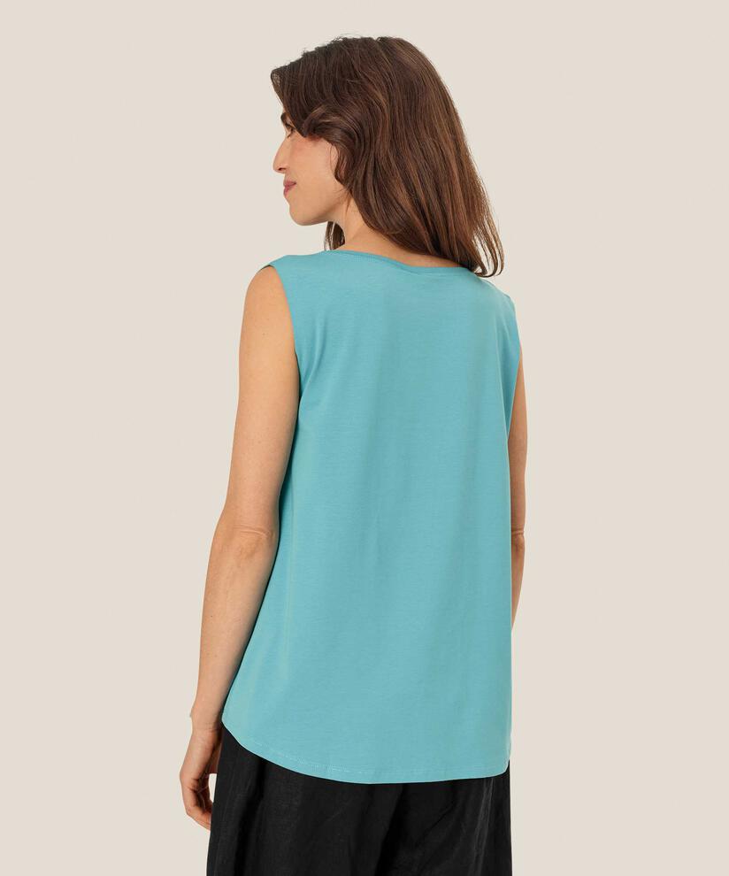 Ärmelloses Jersey-top, Aqua