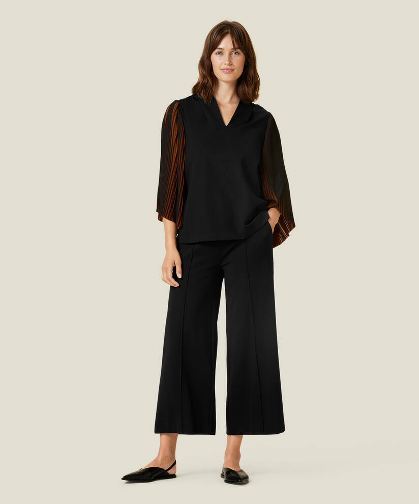 BIRGITTE JERSEY SHIRT, Black/Monk