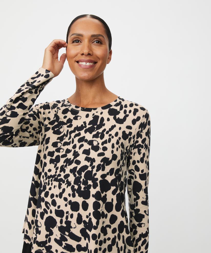 Shirt Mit Rundem Hals, Oxford Tan