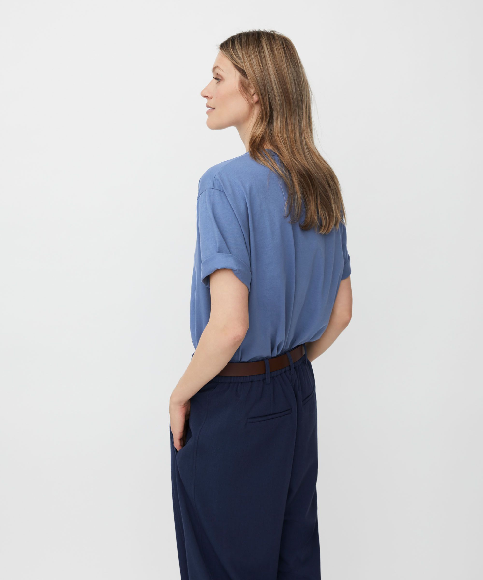 T-shirt Mit Rundhals, Bijou Blue