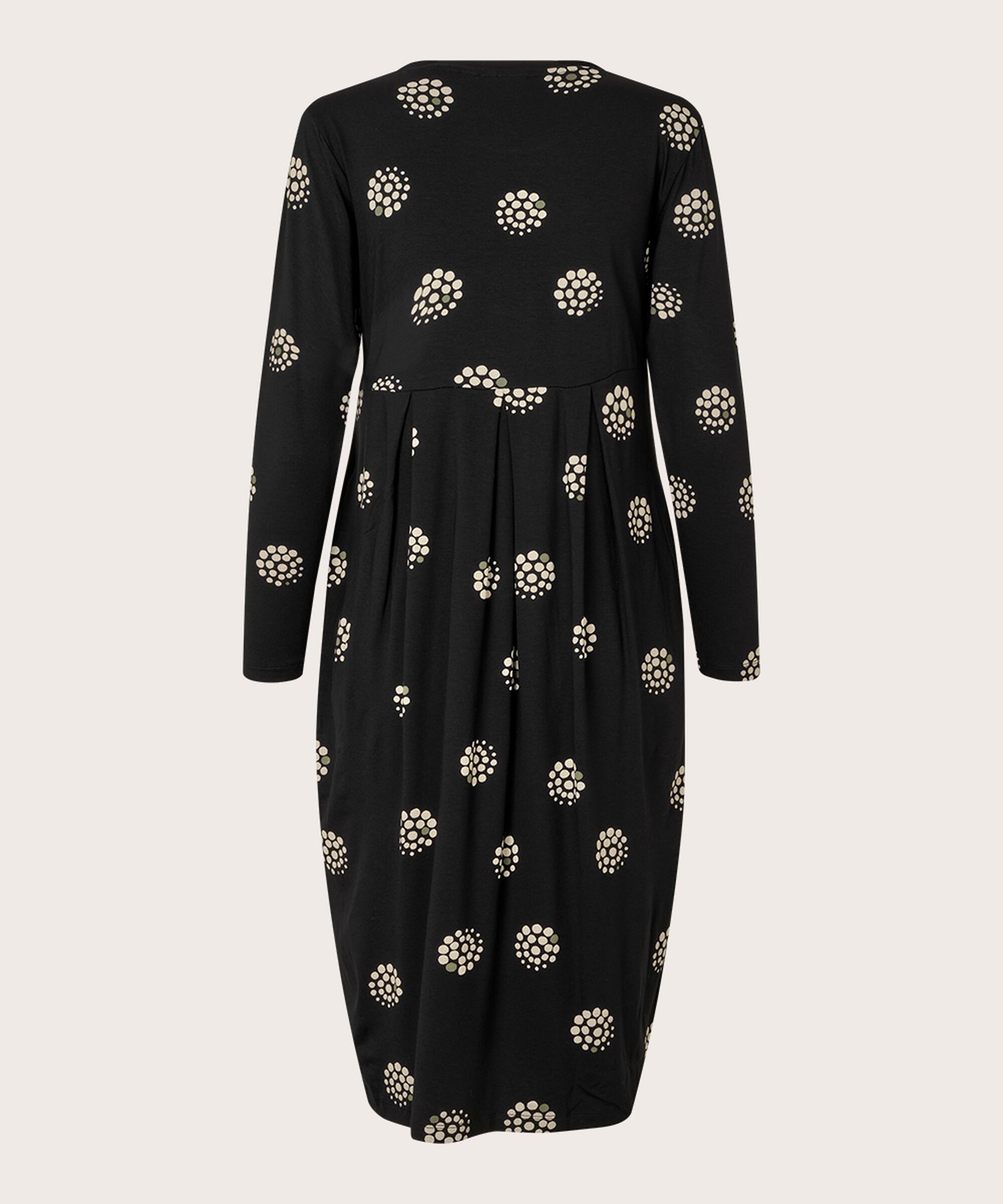 Tulpenkleid aus bedrucktem Jersey, Black