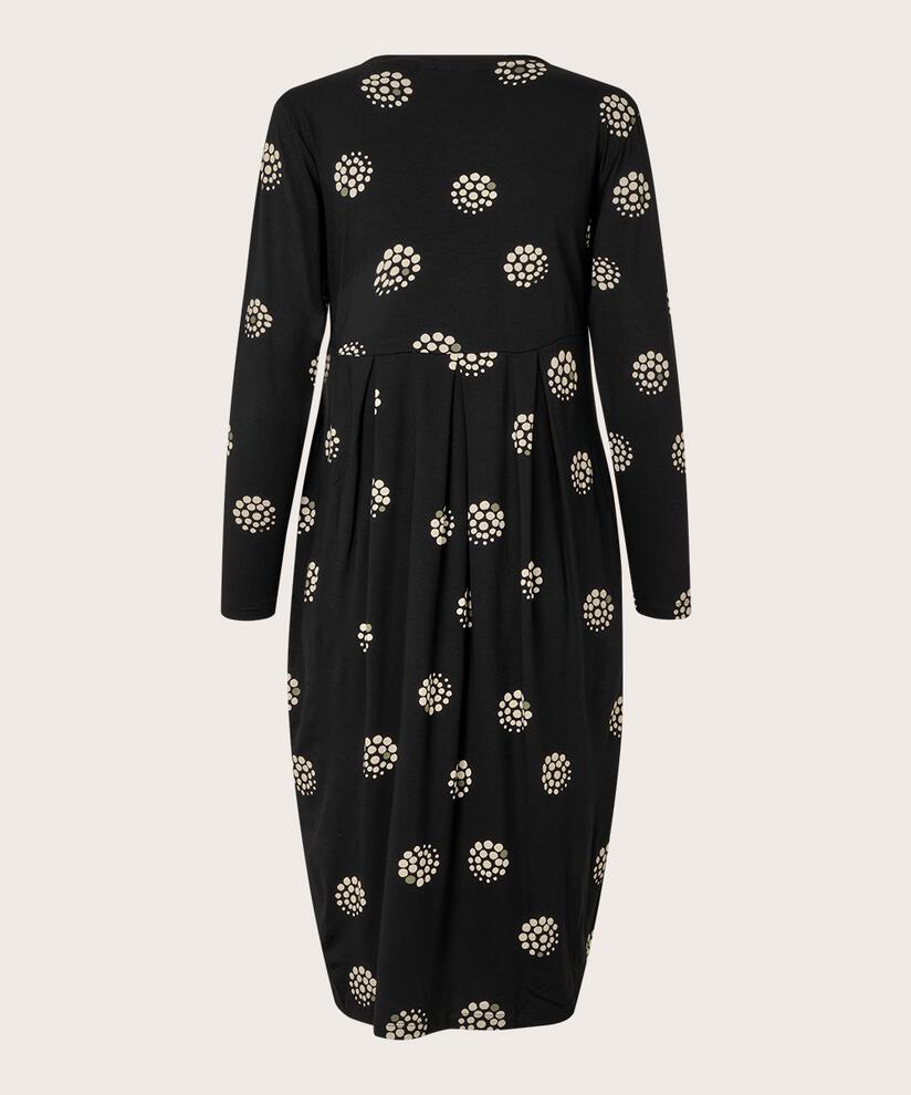 Tulpenkleid aus bedrucktem Jersey, Black
