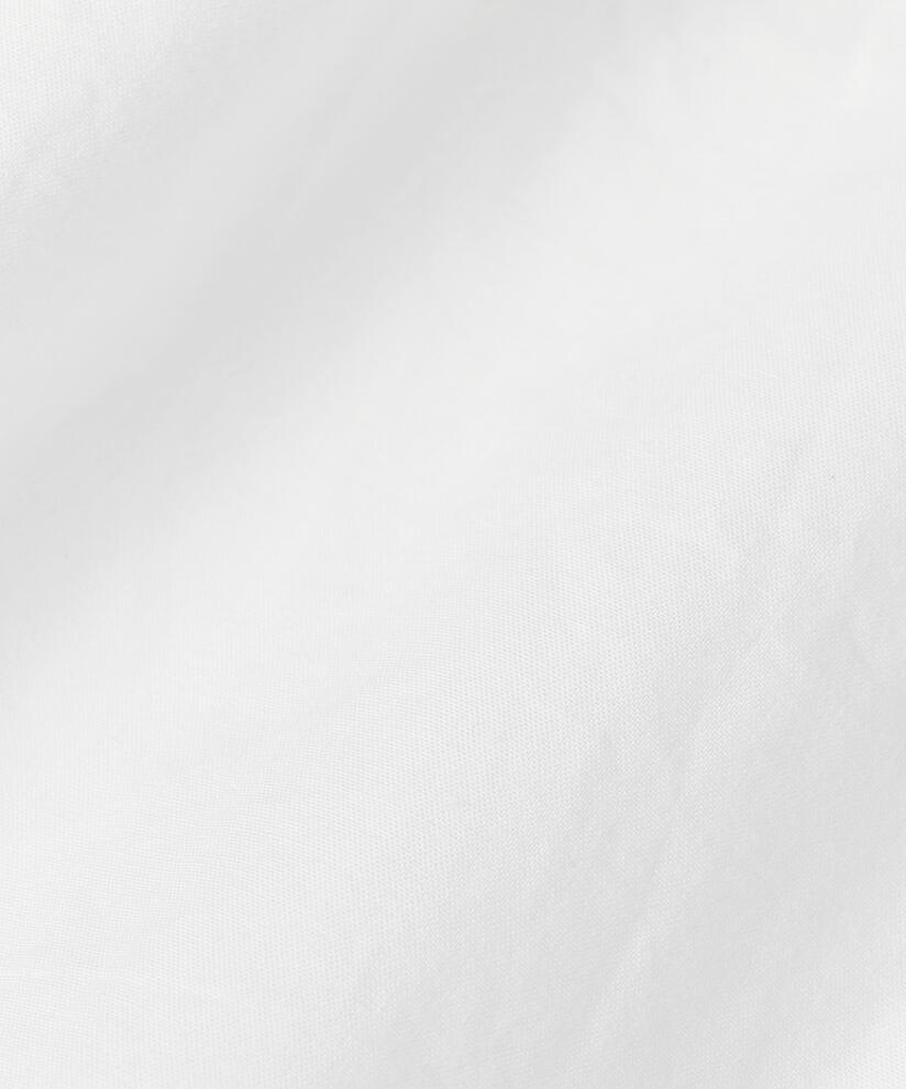 Baumwollhemdbluse Mit Abgerundeten Kanten Und Längerem Rücken, White