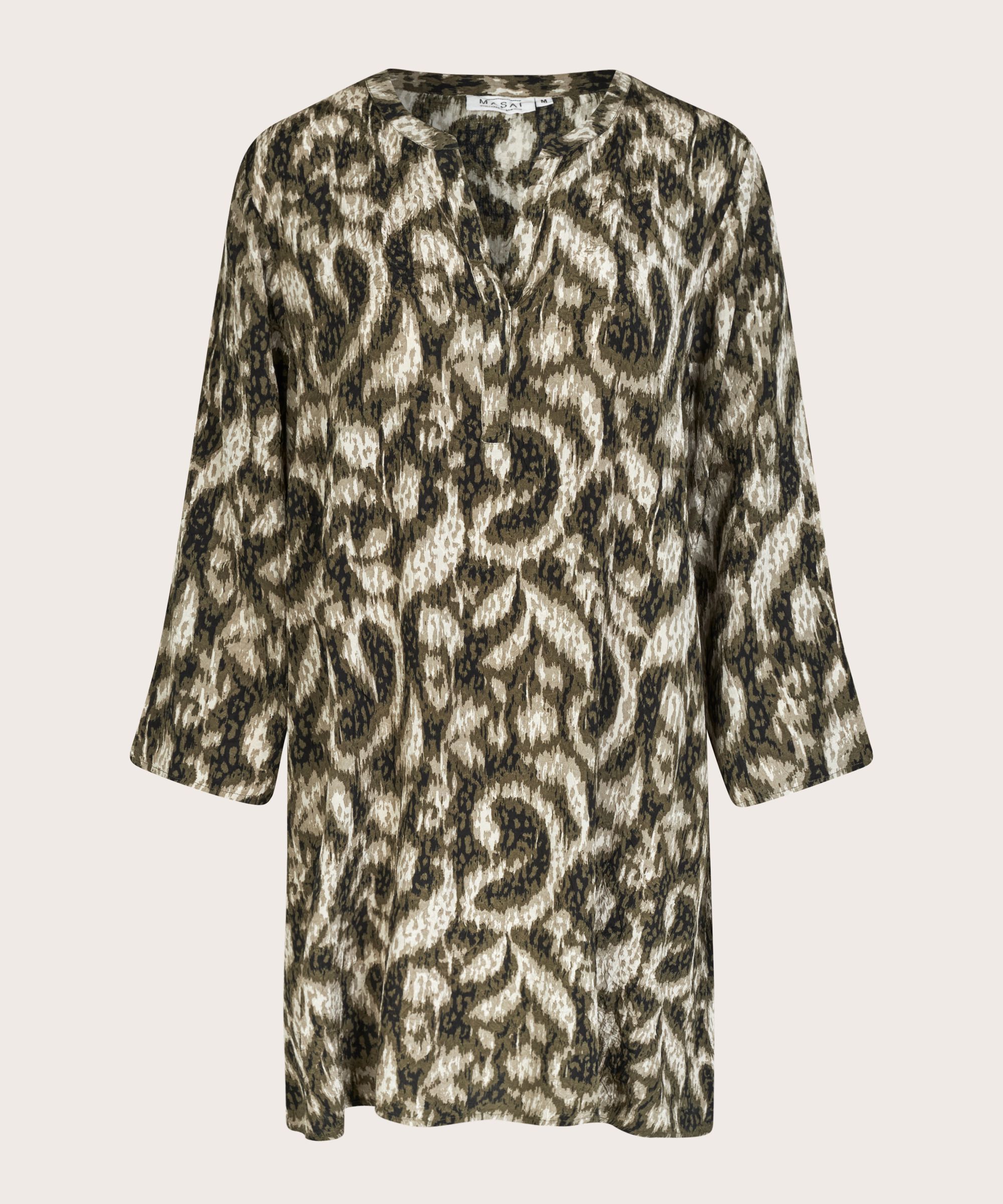 Bedruckte Viskose-tunika Mit Dreiviertelärmeln, Sea Turtle