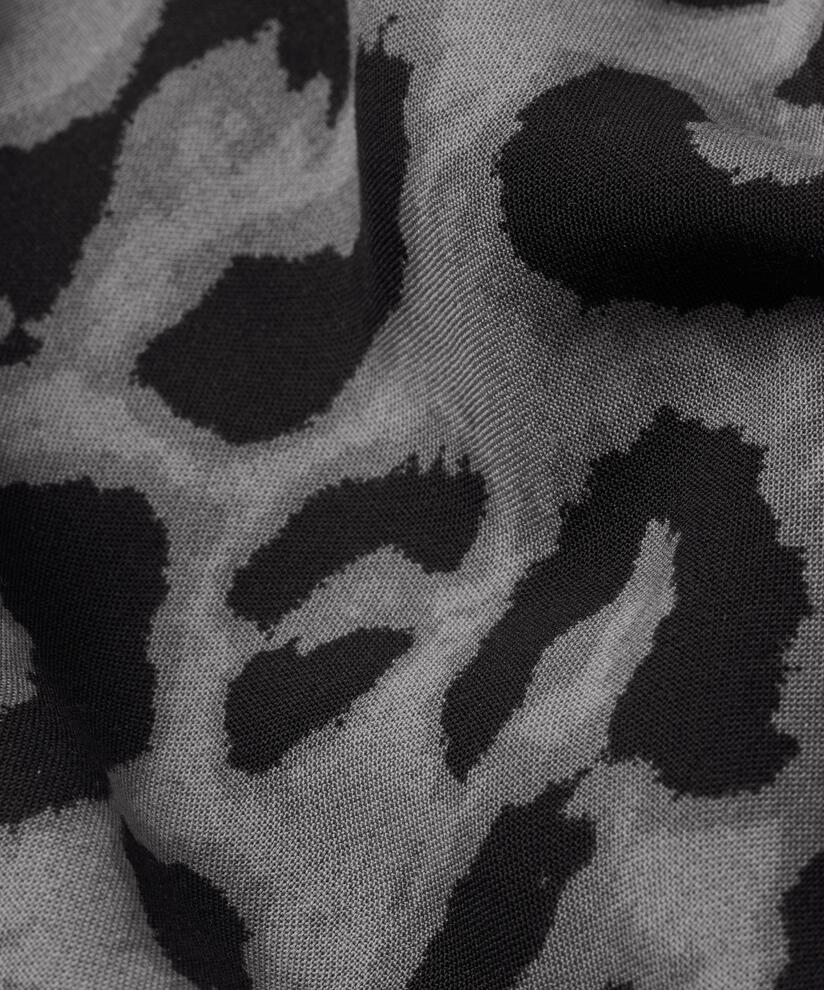 Viskosekleid mit Leopardenmuster, Steel Grey