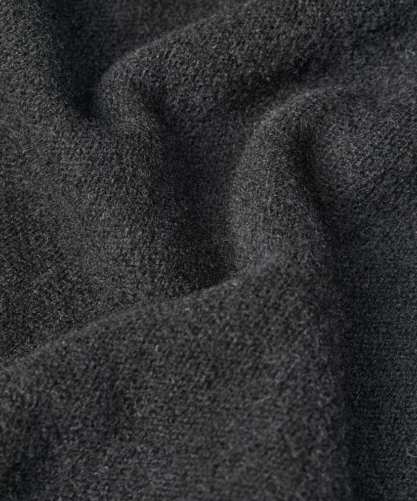 Wollstrickpullover mit 3/4-Ärmeln, Black