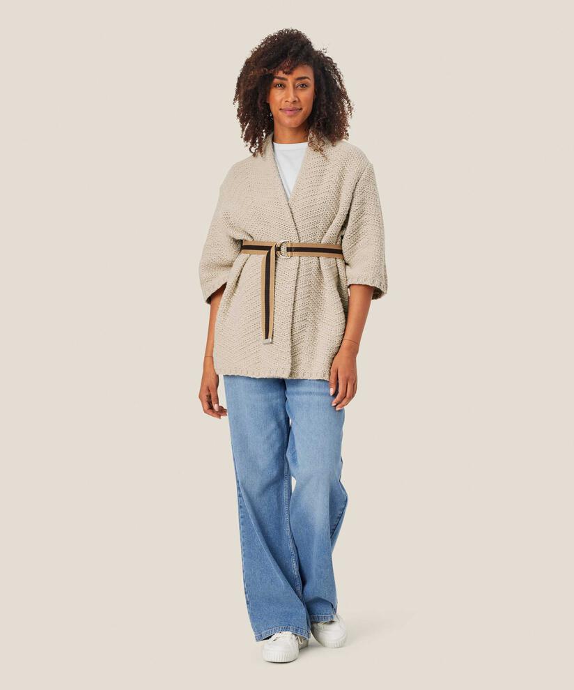 Offener Cardigan aus Baumwollmix, Whitecap