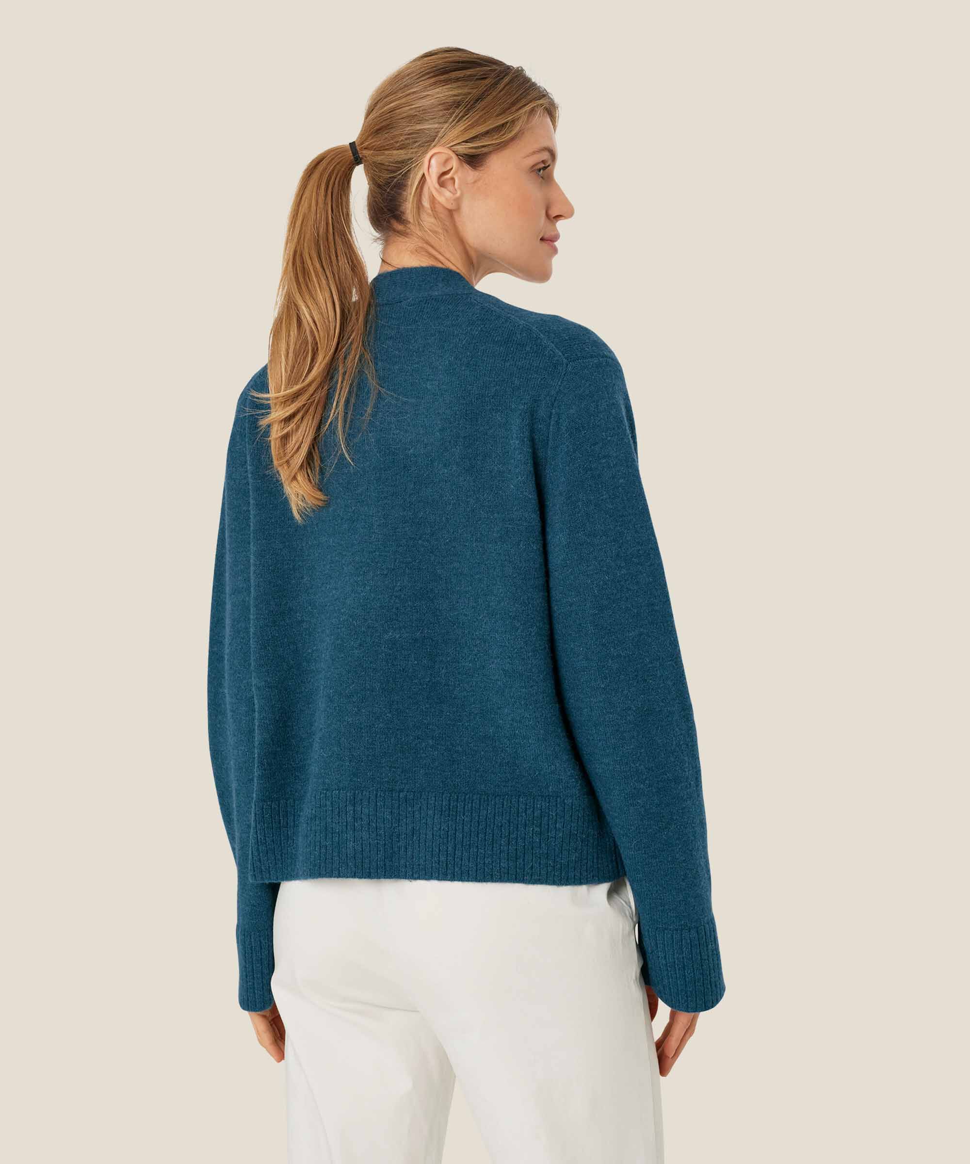 klassischer Cardigan aus Wollmischung, Reflect Pond