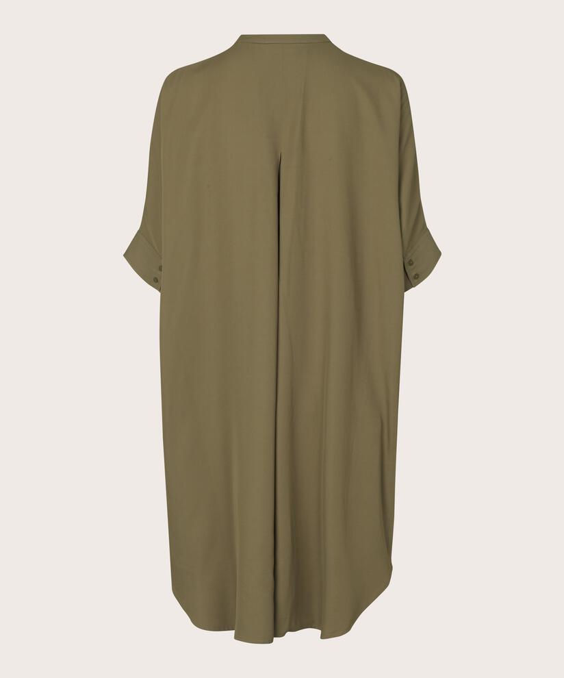 Kleid aus Viskosemischung mit Taschen, Capers