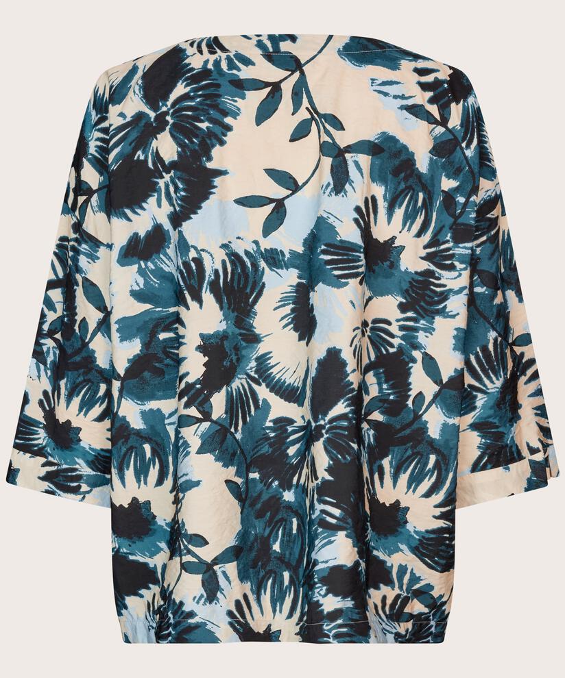 Bluse mit 3/4-Ärmeln aus Viskose-Mix, Reflect Pond