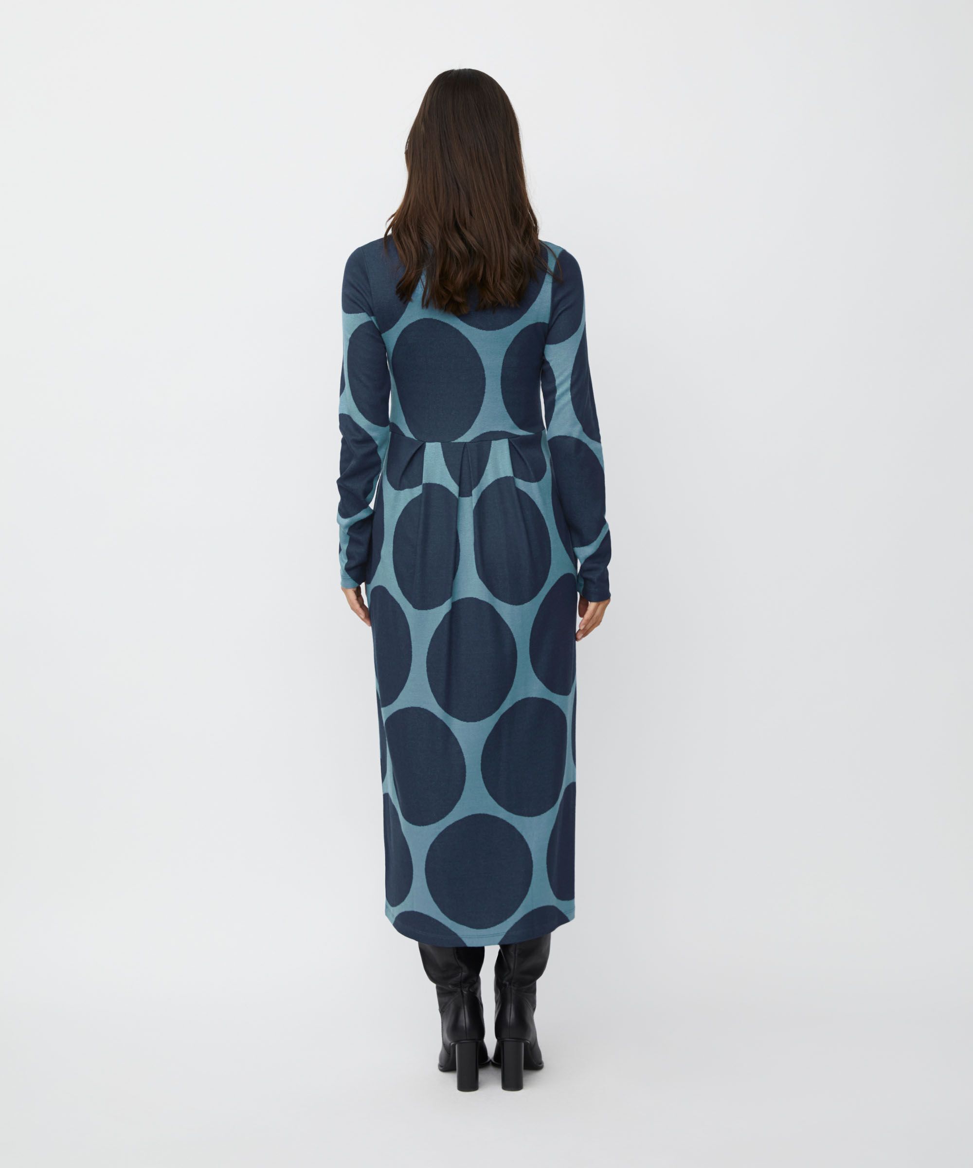 Tulpenkleid Aus Jersey Mit Knöpfen, Proven Blue