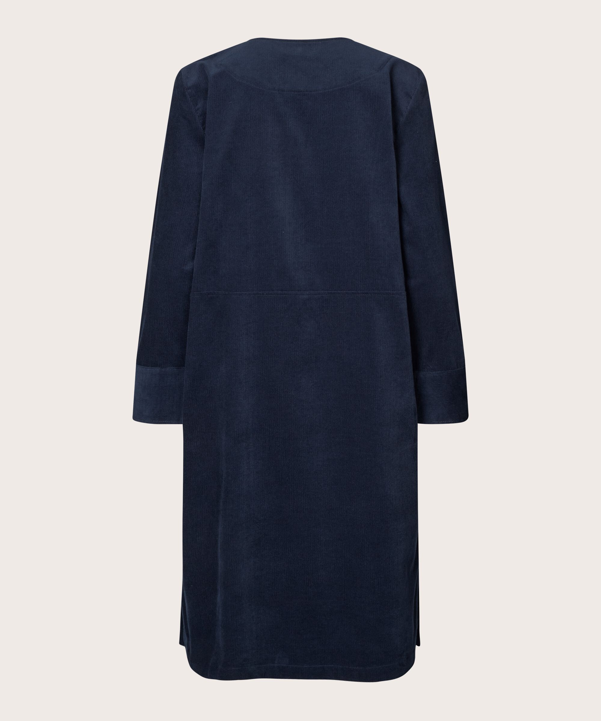 Samtkleid mit Reißverschluss am Hals, Navy Blazer