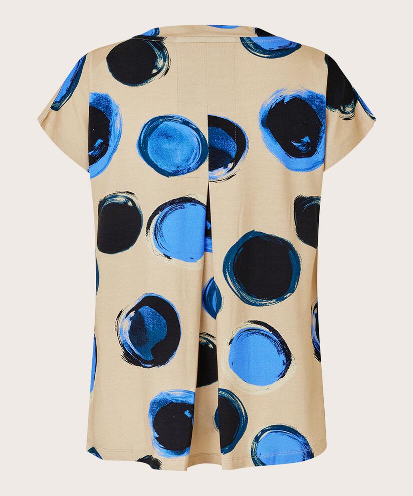Bedrucktes T-shirt Mit V-ausschnitt, Ultramarine