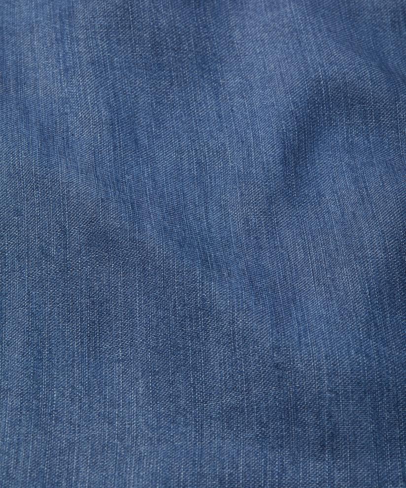 weiche Denimhose mit Knopfdetail am Bein, Washed denim