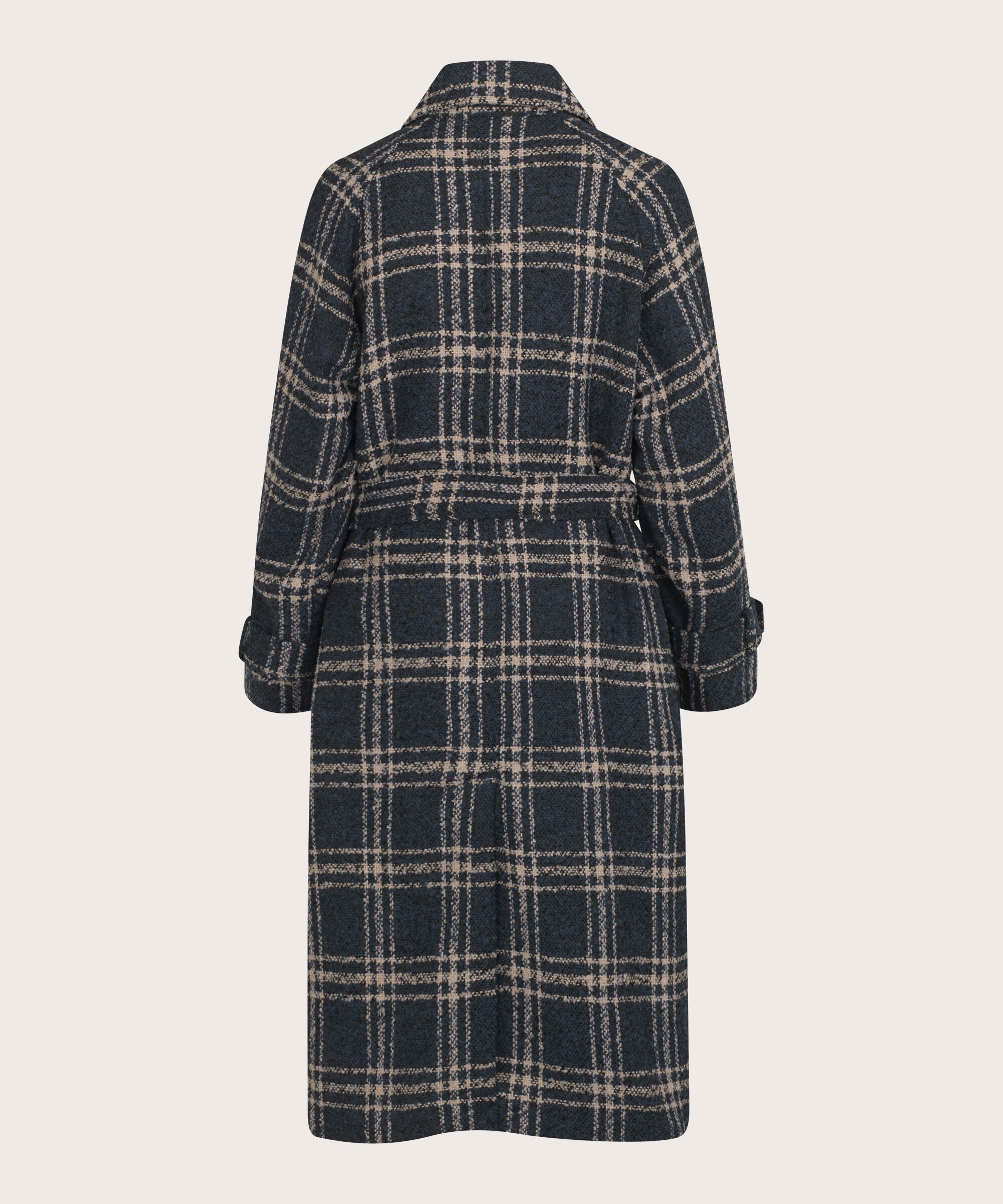 Mantel aus Wollmischung mit verdecktem Knopfverschluss, Moonlit Ocean