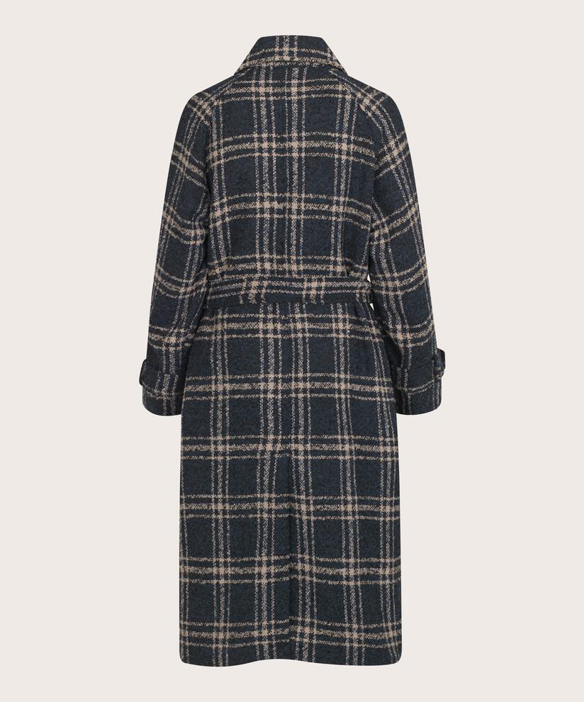 Mantel aus Wollmischung mit verdecktem Knopfverschluss, Moonlit Ocean