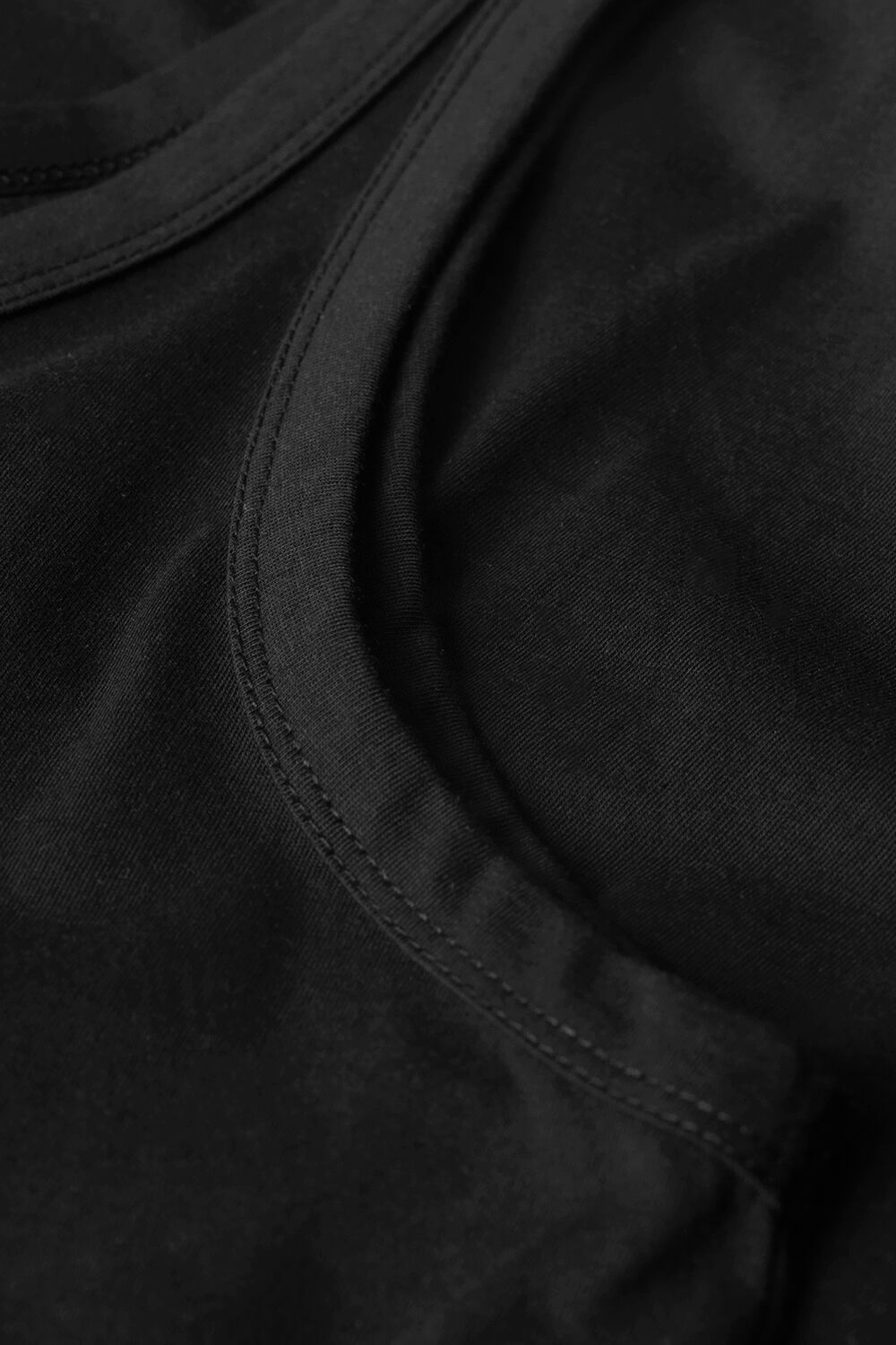 Tanktop aus Baumwolle mit Rundhalsausschnitt, Black