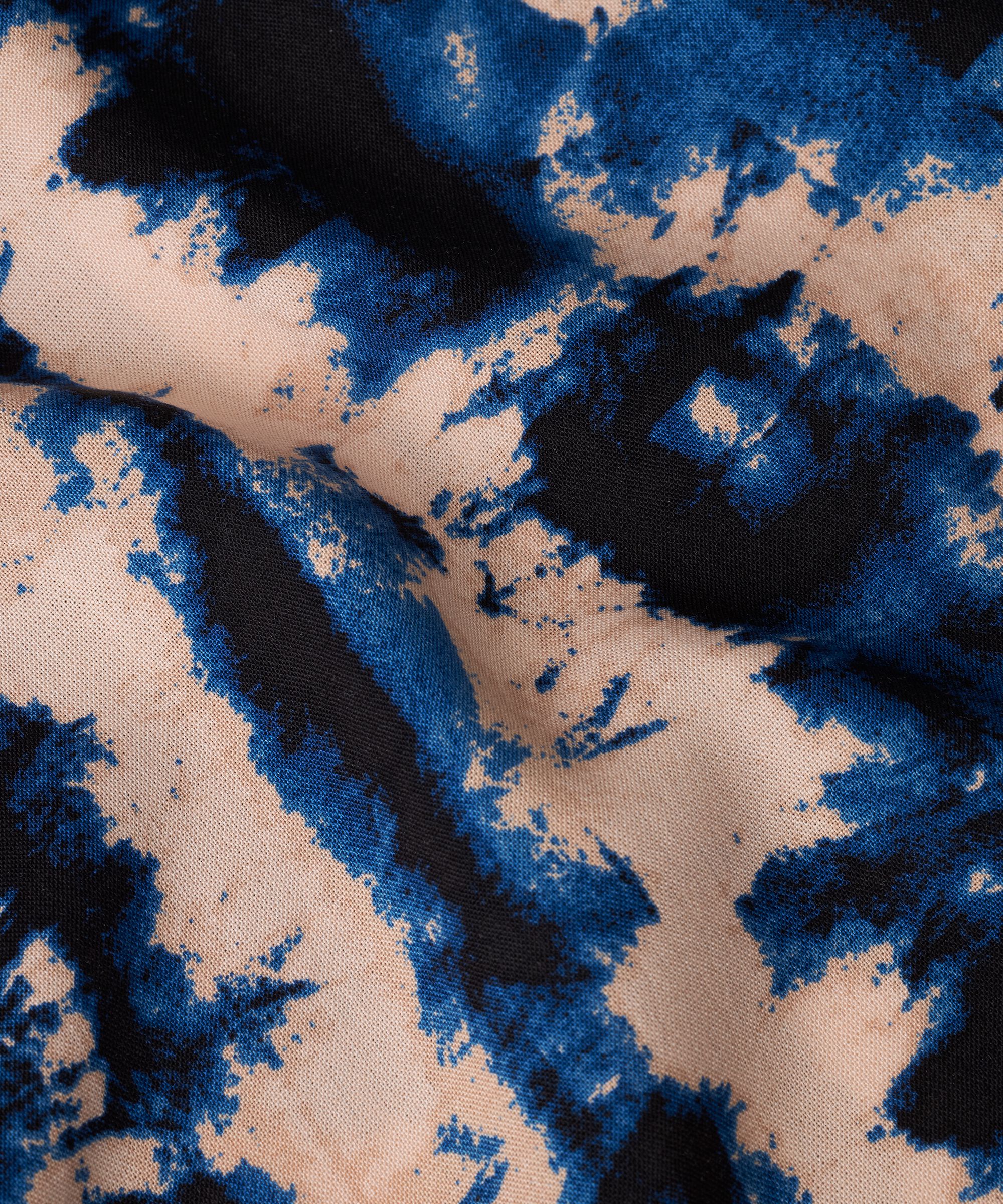 Viskosebluse Mit 3/4 Ärmeln, Navy Peony