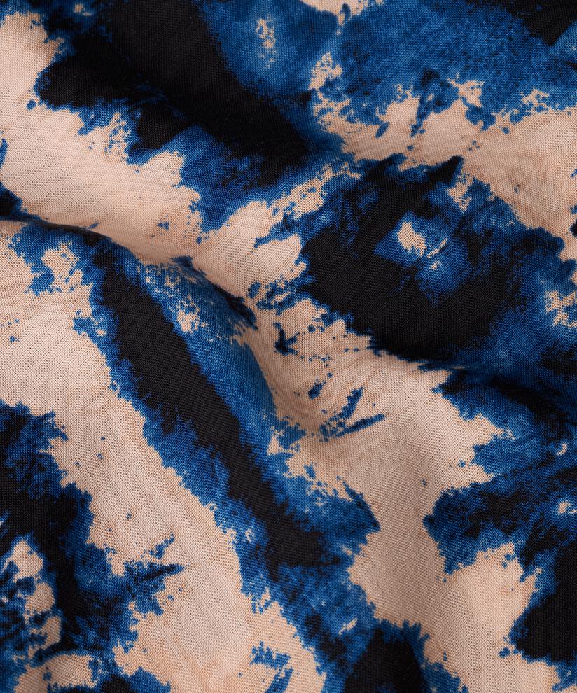 Viskosebluse Mit 3/4 Ärmeln, Navy Peony