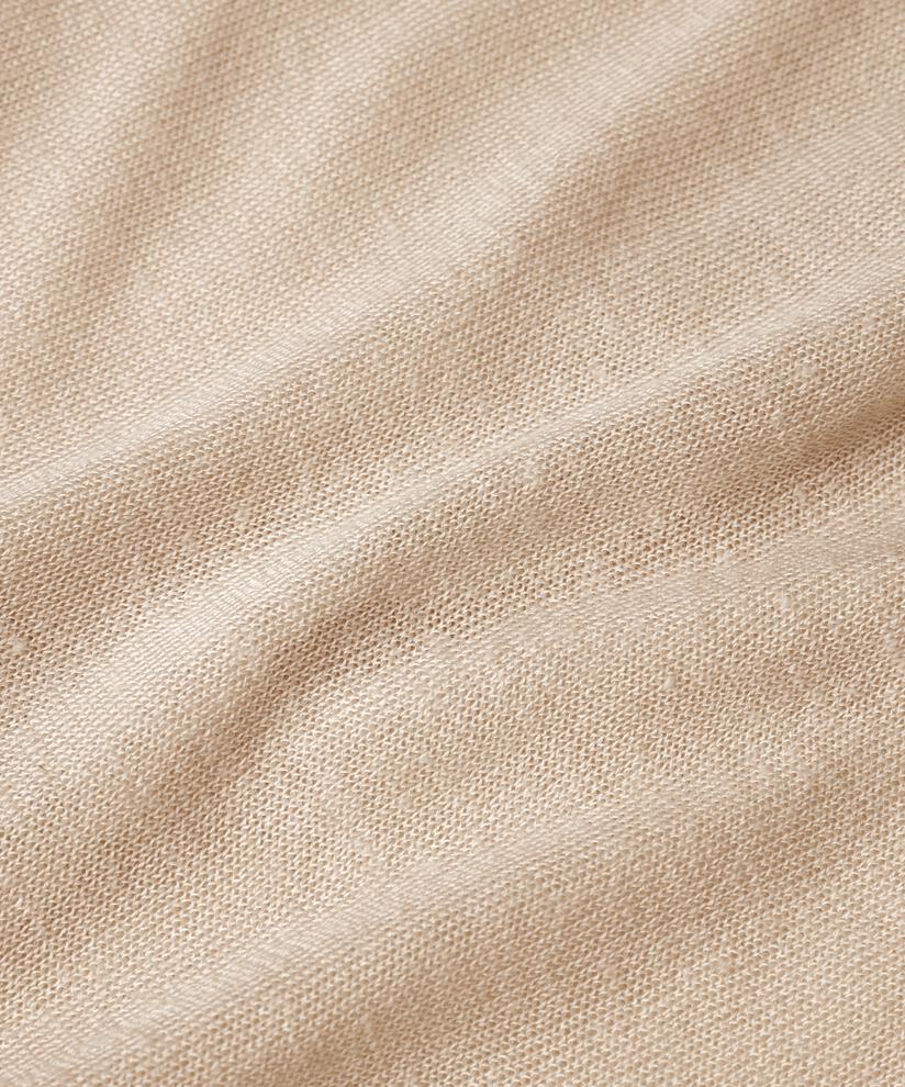 langer Cardigan aus Leinenmischung, Natural